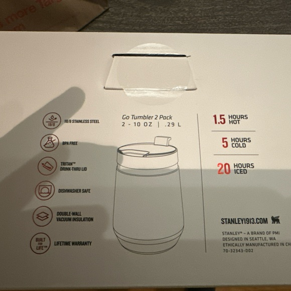 STANLEY The Everyday Go Tumbler 2 Pack Target Red & Valentine Pink 10z IN HAND! - Picture 2 of 2